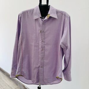 Robert Graham 'The Freshly Laundered Shirt', Purple, Button-down, LS, Size Large